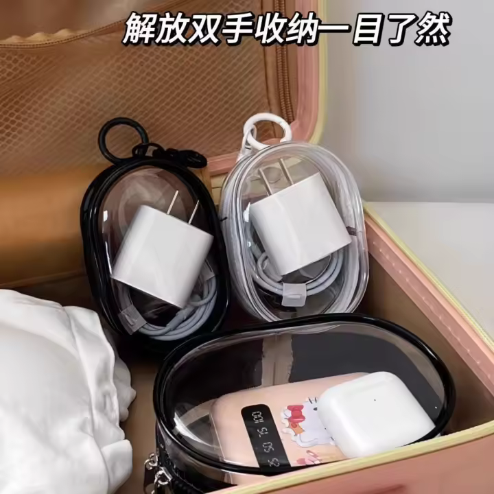 Nueva Bolsa de almacenamiento de cable de datos, Bolsa de viaje para Cargador digital, Bolsa de Gestión de cables, Bolsa portátil multiusos visual - 1
