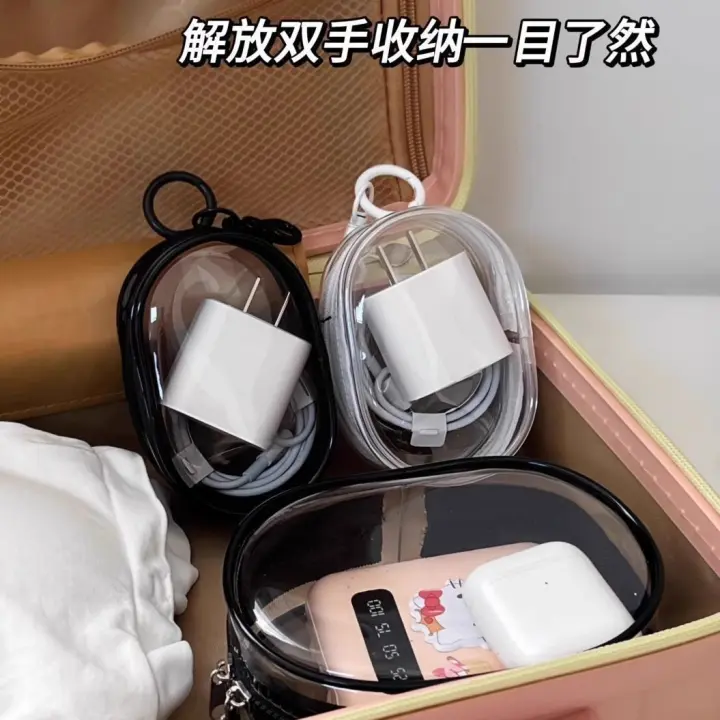 Nueva Bolsa de almacenamiento de cable de datos, Bolsa de viaje para Cargador digital, Bolsa de Gestión de cables, Bolsa portátil multiusos visual - 1