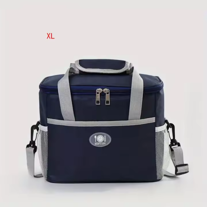 Bolsa De Almuerzo Aislada Reutilizable Y Congeladora Para Oficina Escuela Pícnic Playa Con Correa De Hombro Ajustable Apta Para Niños/Adultos - 1