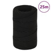 vidaXL Cuerda de trabajo poliéster 2 mm 25 m cuerda trenzada Color Negro,  Blanco, y mas - details 0