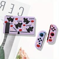 Estuche Protector De Gato Negro De Dibujos Animados Para Nintendo Switch NS TPU Suave Anti-arrugas Funda De Consola De Juegos Color Morado - details 0