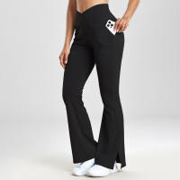 CHRLEISURE Leggings De Piso Completo Con Bolsillos Y Punta Abierta Para Mujer Pantalones De Yoga Elásticos Con Efecto Levantador De Glúteos - details 5