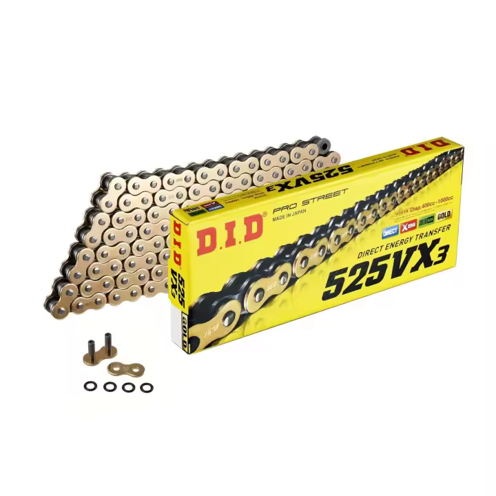 CADENA REFORZADA MOTO DID 525 VX3 ORO 120 PASOS - 1