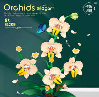 Bloques De Construcción Creativos Y Románticos Con Flor De Orquídea Set De Modelos De Flecos Regalo Para Adultos Y Niñas Decoración Del Hogar - details 6