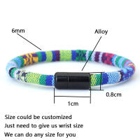 Nuevo Pulsera Bohemio Para Hombres Y Mujeres Con Cierre Magnético Cordón Pulsera Etnia Amistad Joyería Cadena De Correa Brazalete - details 2