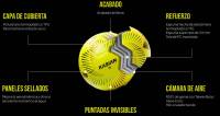 KASIAN Balón Fútbol KS444, Unisex, Control y Resistencia con Tecnología Hypercell, Ideal Competición de Alto Nivel, Presión Constante, TPU de Alto Rendimiento, Color Amarillo - details 5