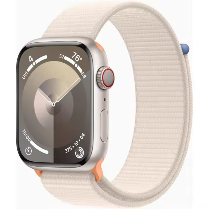 Apple Watch Series 9 GPS Celular 45 mm CA Aluminio con Sports Loop Starlight - 1