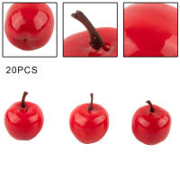 20Pcs Frutas Artificiales Manzanas Rojas De Plástico Simulación Real Para Cocina Fiesta Decoración De Interiores Tamaño 3.5x3cm - details 3