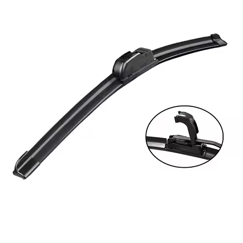 AUTOZOCO Escobilla limpiaparabrisas coche delantero 60 cm negro modelo limpiaparabrisas universal compatible con la gran mayoría de vehiculos - 1
