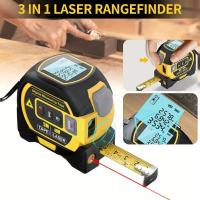 Medidor De Láser Y Cinta Métrica 3 En 1 Dispositivo De Medición Para La Construcción Medidor De Distancia Digital LCD Con Cinta De 5M Y Medidor Láser De 60M - details 3