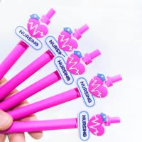 10PCS Bolígrafos Médicos En Serie Rosa Bolígrafos Neutrales De Colores Sólidos Para Enfermería Y Medicina Estilo Aleatorio - details 3