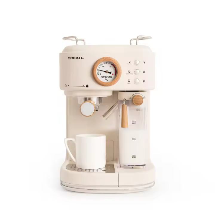 CREATE - Cafetera Express semiautomática 20bar Capacidad 1,5L - THERA RETRO PRO - 1