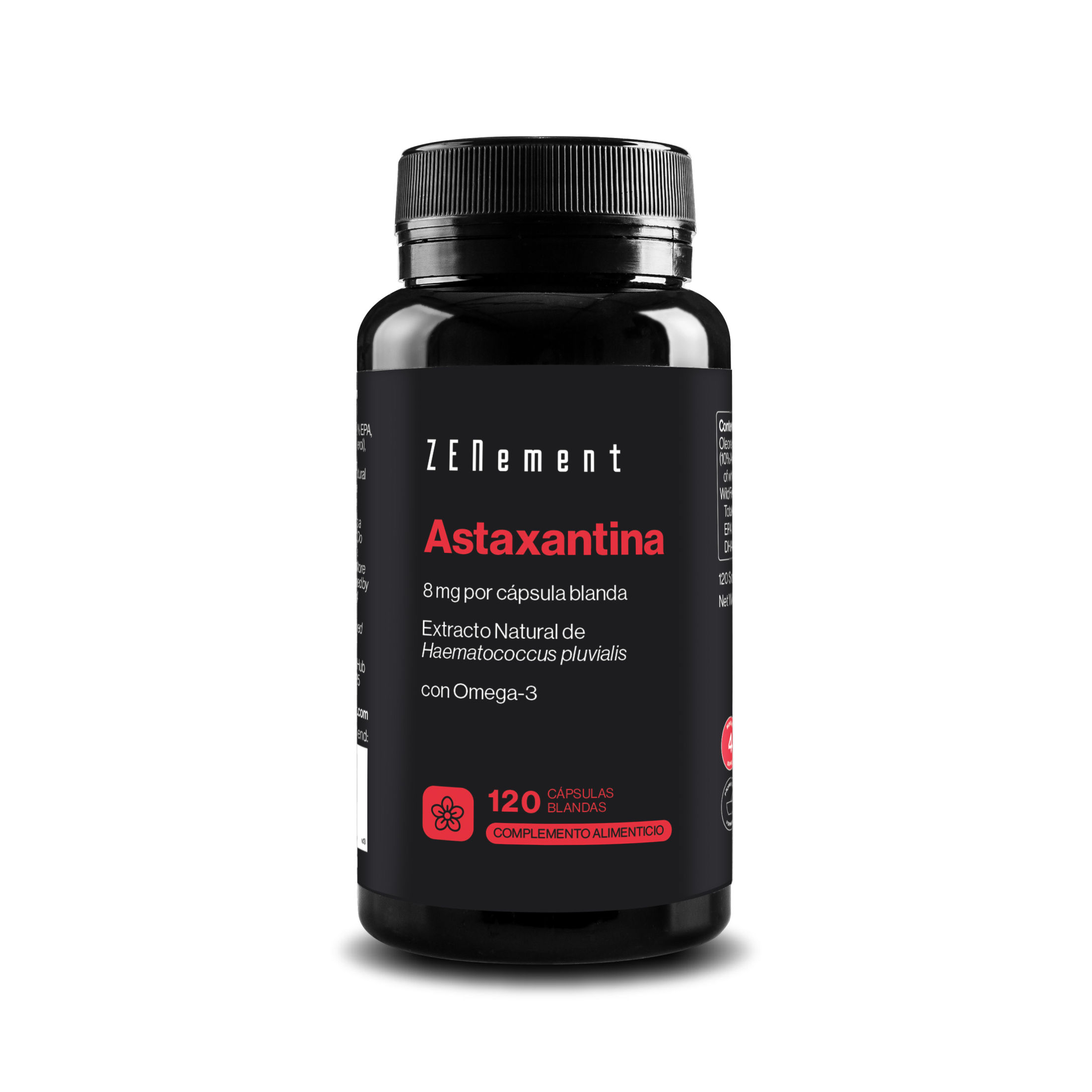 Astaxantina 8 mg por perla - 120 Softgels Zenement