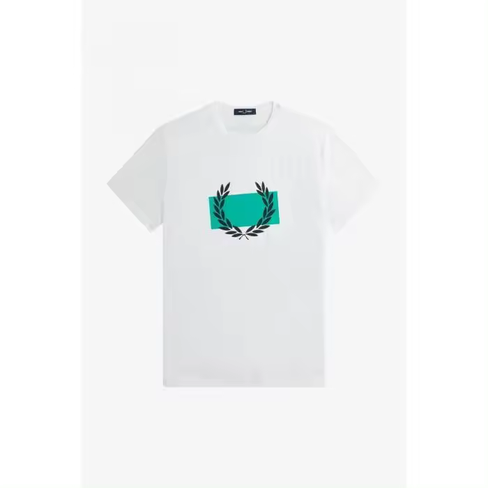 Fred Perry Stamped With Laurel Wreath White - 1