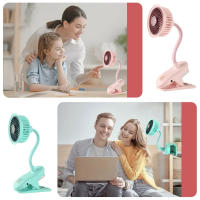 Mini ventilador de Clip de Mano Portátil | Ventilador eléctrico de escritorio silencioso recargable por USB | Ventilador de refrigeración pequeño para dormitorio de estudiantes de alta calidad - details 5