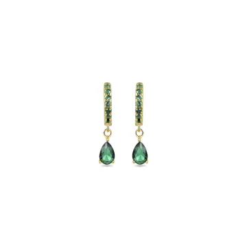 Pendientes Lionvi Con Circonita Brillante, Acabado En Oro Amarillo 18k, Diámetro 13 Mm, Estilo Bohemio Para Mujer