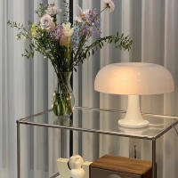 Lámpara De Mesa Orange Danish Mushroom Decoración Para Iluminación Interior De Dormitorio Lámpara De Escritorio Lámpara De Noche Con Bombilla Incluida Estilo Moderno - details 0