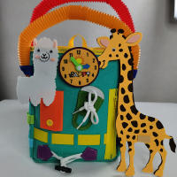 Mochila infantil Montessori con hebillas y cremalleras, juguetes sensoriales Montessori, actividades de aprendizaje a través del juego, se puede guardar y llevar en la espalda, mochila de juguetes de viaje - details 8