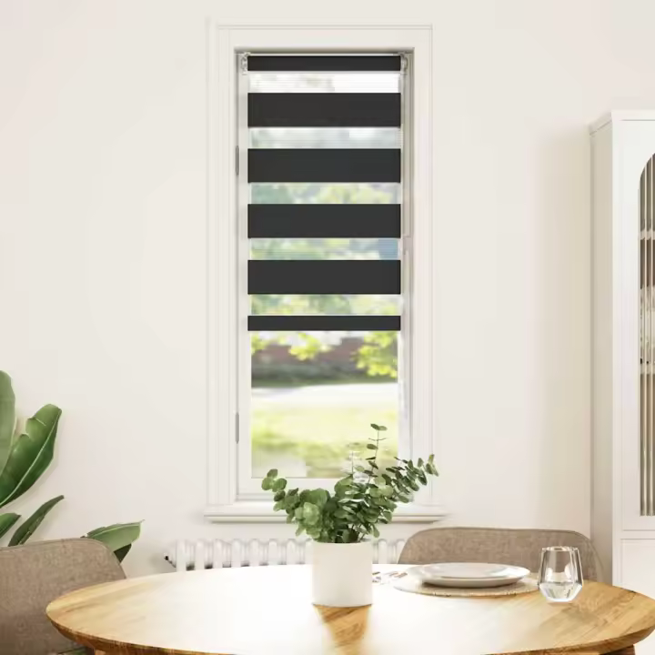Estor cebra negro 45x100 cm tejido ancho 40,9 cm poliéster - 1