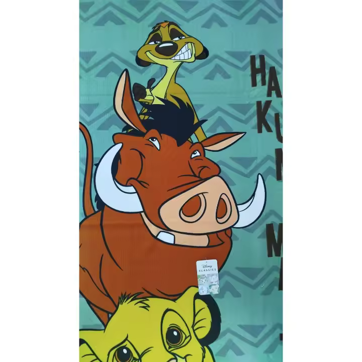 Toallas Microfibra Disney- Rey Leon- Simba - hakuna matata -Producto oficial Disney  – Rápido Secado con tus Personajes Favoritos como Mickey y Stitch - Toalla Playa- Toalla Baño Multiusos- Mommata. - 1