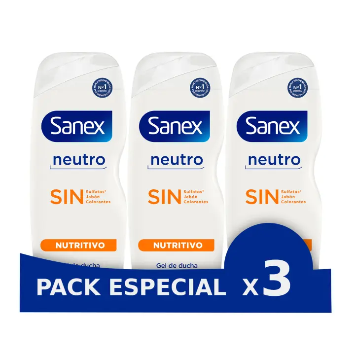 Gel de Ducha Sanex Neutro Nutritivo piel seca 600 ml - 1