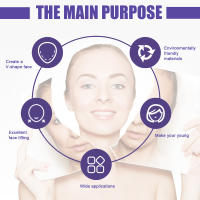 40 Pcs Cinta De Levantamiento Facial Invisibles Adhesivos Para Arrugas Y Reducción Del Doble Mentón Parche V-Line Para Cuello Y Ojos - details 2