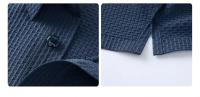 Camisa Polo De Verano Para Hombre Con Cuello Redondo Solido Camiseta De Negocios Transpirable Corta Cuello En V Talla Única - details 24