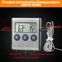 Termómetro De Barbacoa TP700 Con Probing De 15CM Medición De Temperatura En 5 Segundos Alarma De Temperatura Alta 300℃ Función De Timer Material Metálico Digital - details 9