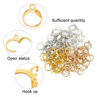 50pcs Gancho De Aro Para Pendientes De Cierre Trasero Plata En Brasa Hipoalergénico Para Diseño De Joyería Y Fabricación De Pendientes - details 4