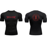 Camiseta De Compresión Para Hombre Y2K Rash Guard Quick Dry Fitness Running Gym Sport Rashgard Verano SPF50+ Polyester O-Neck - details 3
