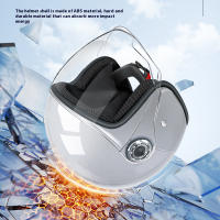 Casco De Motocicleta Eléctrica Seguridad Todas Las Estaciones Universales Medio Casco Impermeable a Prueba De Viento Grueso Cálido Para Mujer - details 4
