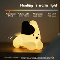 Luz Nocturna De Gato De Silicona Lindo Dimmer Recargable Para Decoración De Habitaciones De Niños Luz Táctil Sin Cable Para Dormitorio Infantil - details 11