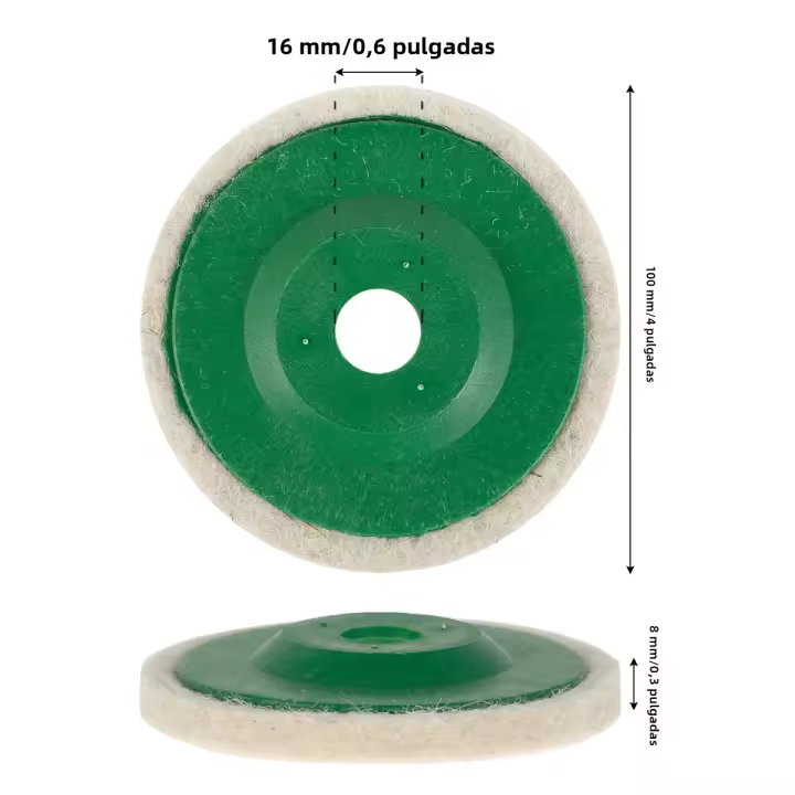 10/20Pcs Disco De Polvo De Lana De 4 Pulgadas Para Pulido Y Eliminación De Oxígeno Resistentes Accesorios Para Amoladora Angular - 1