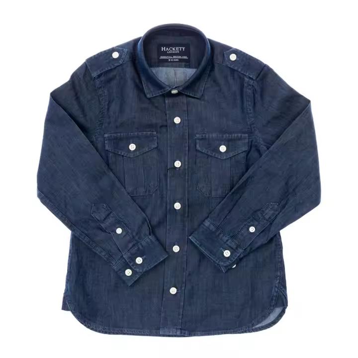 Hackett London-Camisa Tejanade manga larga y cuello solapa HK300814 para Niño - 1