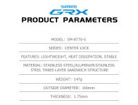 Freno De Disco Shimano Center Lock SM-RT70 160mm Para Bicicleta De Carretera Y MTB Ice Technologies Rotors Serie Record SLX M7000 - details 3