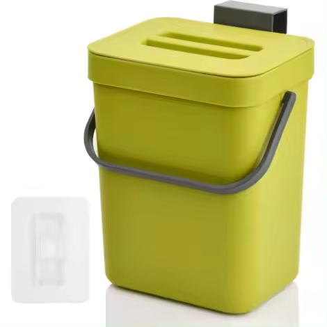 Bote de Basura para Compost de Cocina - Compostador de Plástico para Residuos Orgánicos, 5L, Antiolor - 1