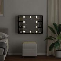Espejo de LED vidaXL - Roble Negro - 76x15x55 cm - Hecho de Madera Elaborada - details 2