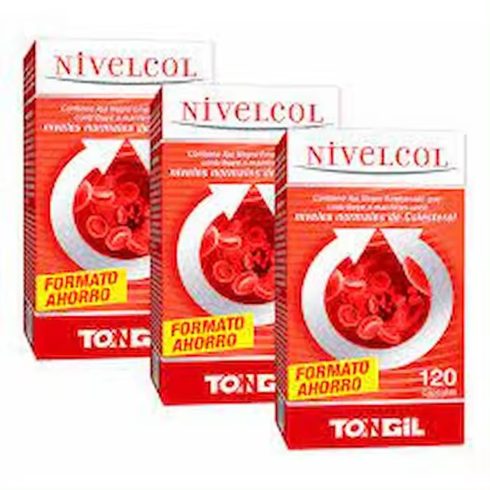 Tongil PACK 3 - NIVELCOL 120 cápsulas Levadura de Arroz Rojo, Fitoesteroles, Policosanol, Alcachofa y Ajo Negro  Mantiene tus Niveles para Reducir el Colesterol - 1