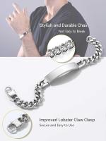 Pulseras para Hombres Pareja Enamorados Familia Compañeros, 21 cm Largo, para Mujeres Hombres - details 1