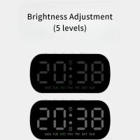 Reloj De Alarma Digital USB Potenciado Con Temperatura Fecha Doble Alarma Modo Nocturno Snooze Niveles De Brillo 5 12/24H LED Reloj - details 11