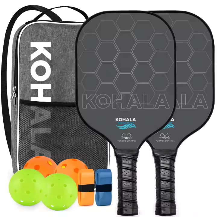DEVESSPORT Set 2 Raquetas de Fibra de Vidrio + Bolas de Pickleball Kohala - 1