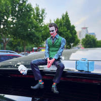 Figura De Acción 30cm Joker Postura Sentada PVC Adorno Exterior Para Coche Regalo De Juguetes Y Accesorios De Comedia Cloung - details 4