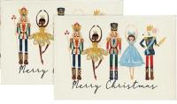 4pcs Mats De Mesa Navideñas Con Nutcrackers Y Bolas De Navidad Estilo Moderno Eco-amigable Polyester Rectangular Para Fiestas De Invierno - details 2