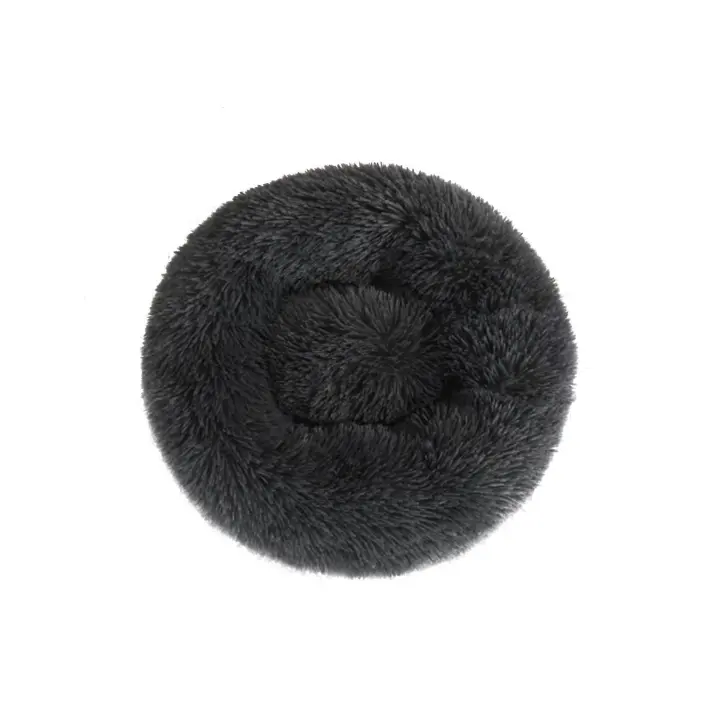 Cama de perro calmante para perros grandes Donut lavable Cama grande para mascotas Anti ansiedad ronda mullida felpa Faux piel perro cama - 1