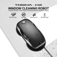 Robot de limpieza de ventanas TOSIMA W2, succión máxima de 3800Pa, planificación de ruta inteligente, detección de bordes, control remoto, batería de respaldo de 25 minutos, con 12 trapeadores - details 0