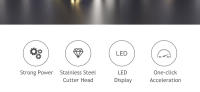 Cortadora De Pelo Profesional RIWA Para Hombres Con Pantalla LED Recargable Y Cabeza De Acero Inoxidable Para Corte Seco Y Humedo - details 1