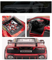 Coche Deportivo De Escala 1:24 R8 Edición De Pista Coleccionable Metal Con Puertas Abatibles Regalo Ideal Para Niños F538 - details 3