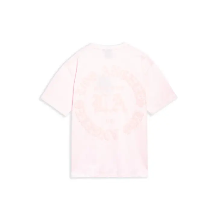 Camiseta Area Zero Rosa Los Angeles Flocked Logo Oversized Tee - 1