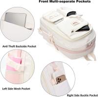 Laptop Backpacks 15.6 Inch School Bag College Backpack Anti Theft Travel Daypack Large Bookbags For Teens Girls Women Students (off-white) - details 2