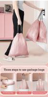 Bolsas De Basura Con Cordón Gruesas De Gran Capacidad Para Cocina Uso Doméstico Desechables Bolsas De Residuos Manuales Rosa - details 3
